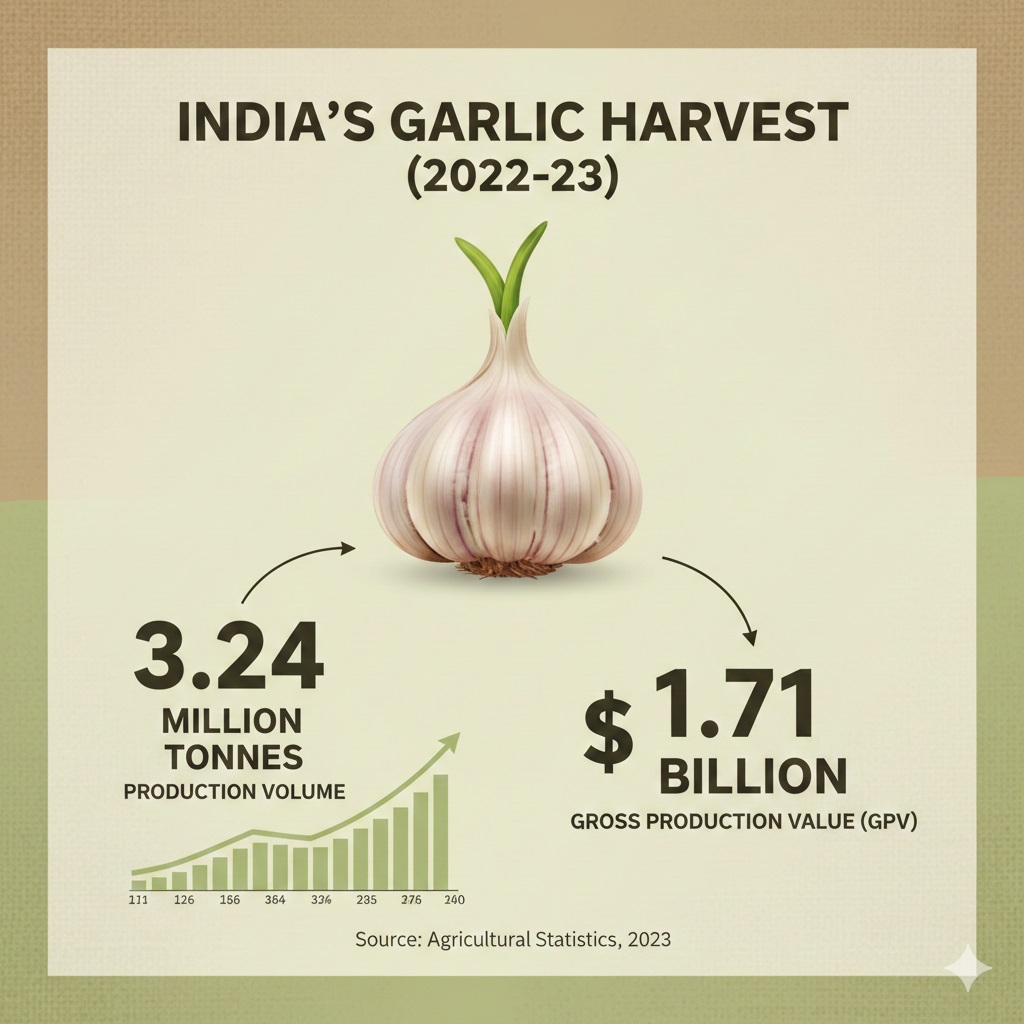 Garlic production in India